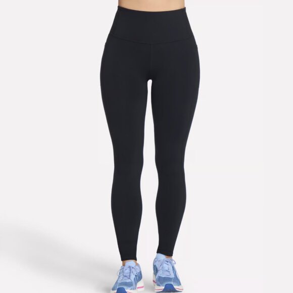 Skechers Pants - SKECHERS GO WALK Black High Waisted Full Length Leggings--M